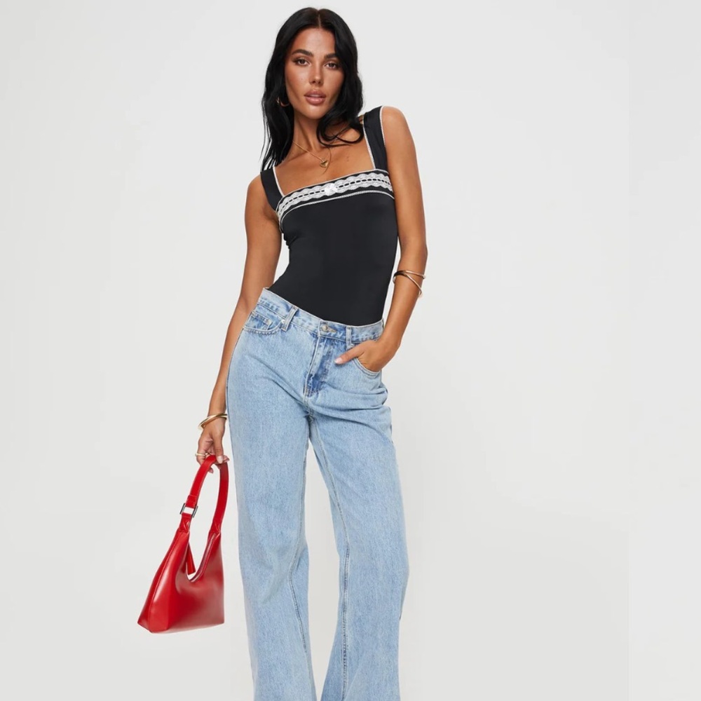 Princess Polly Black and White Bodysuit